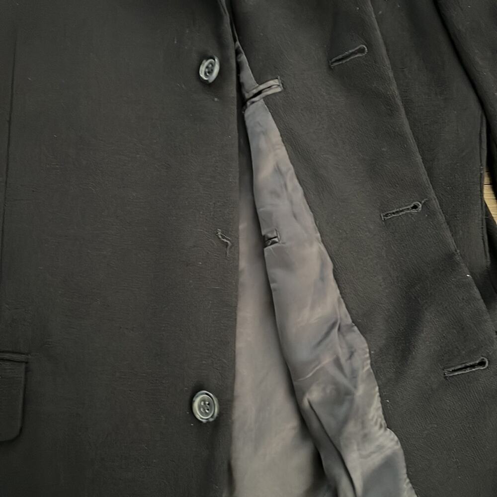 Vintage Calvin Klein Mens Classic Navy 3 Button Wool Blazer/Sports Coat Size 44R - Picture 6 of 13
